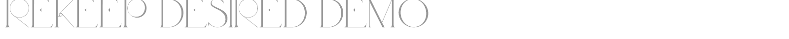 Rekeep Desired font preview
